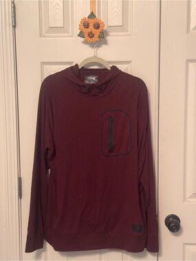 American Eagle Outfitters Maroon Flex Hoodie
